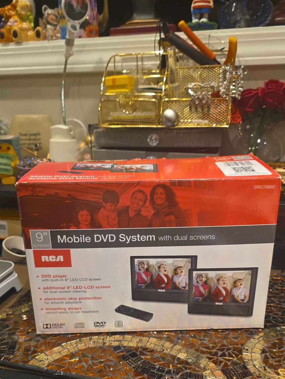 RCA 9" Mobile DVD System with Dual Screens - Black/Red